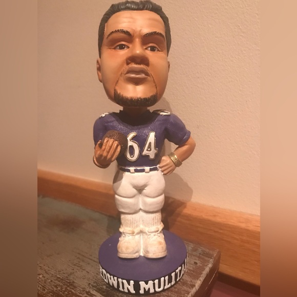 Baltimore Ravens NFL bobblehead Edwin Mulitano #64 - Picture 1 of 4